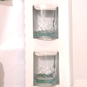 Whisky/vodka round clear glass (2) piece home bar collection